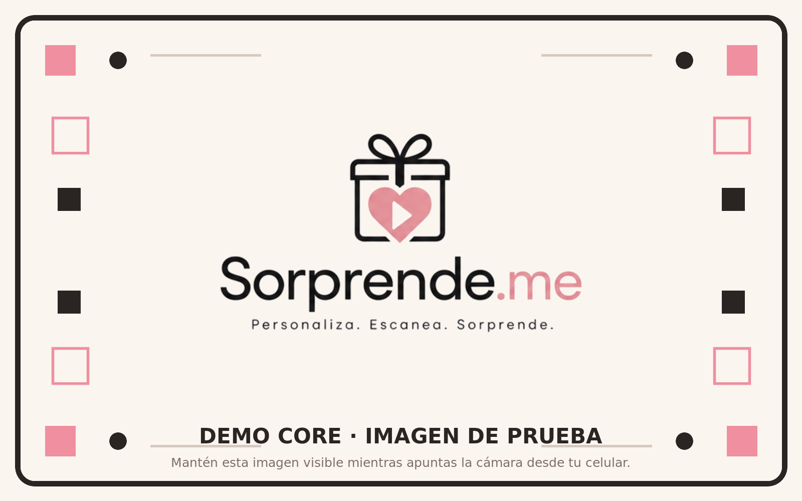 Imagen objetivo neutral para la demostración de Sorprende.me Core